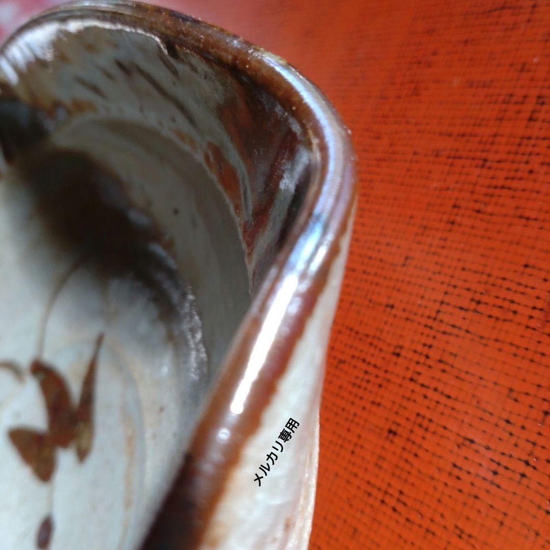 絵唐津『井上東也』作　向付、四方上り中皿、中鉢