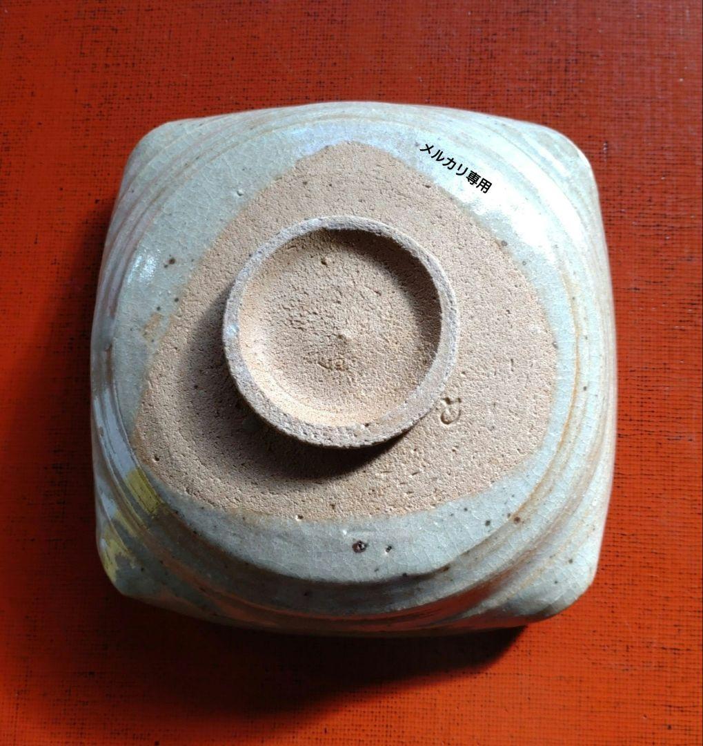 絵唐津『井上東也』作　向付、四方上り中皿、中鉢