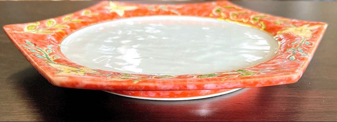 有田焼・陶器製菓子器（1個）六角皿（2枚）3点セット