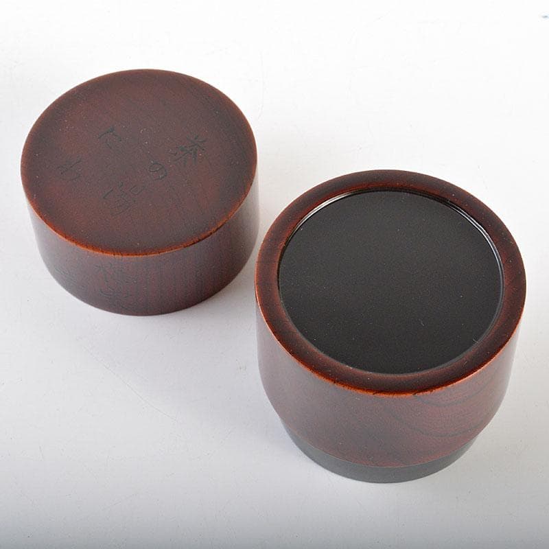 茶道具　雅斉造　利休道歌　溜中次　棗　共箱　V　6730