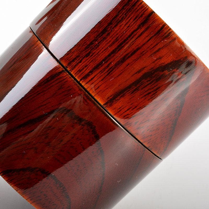 茶道具　雅斉造　利休道歌　溜中次　棗　共箱　V　6730