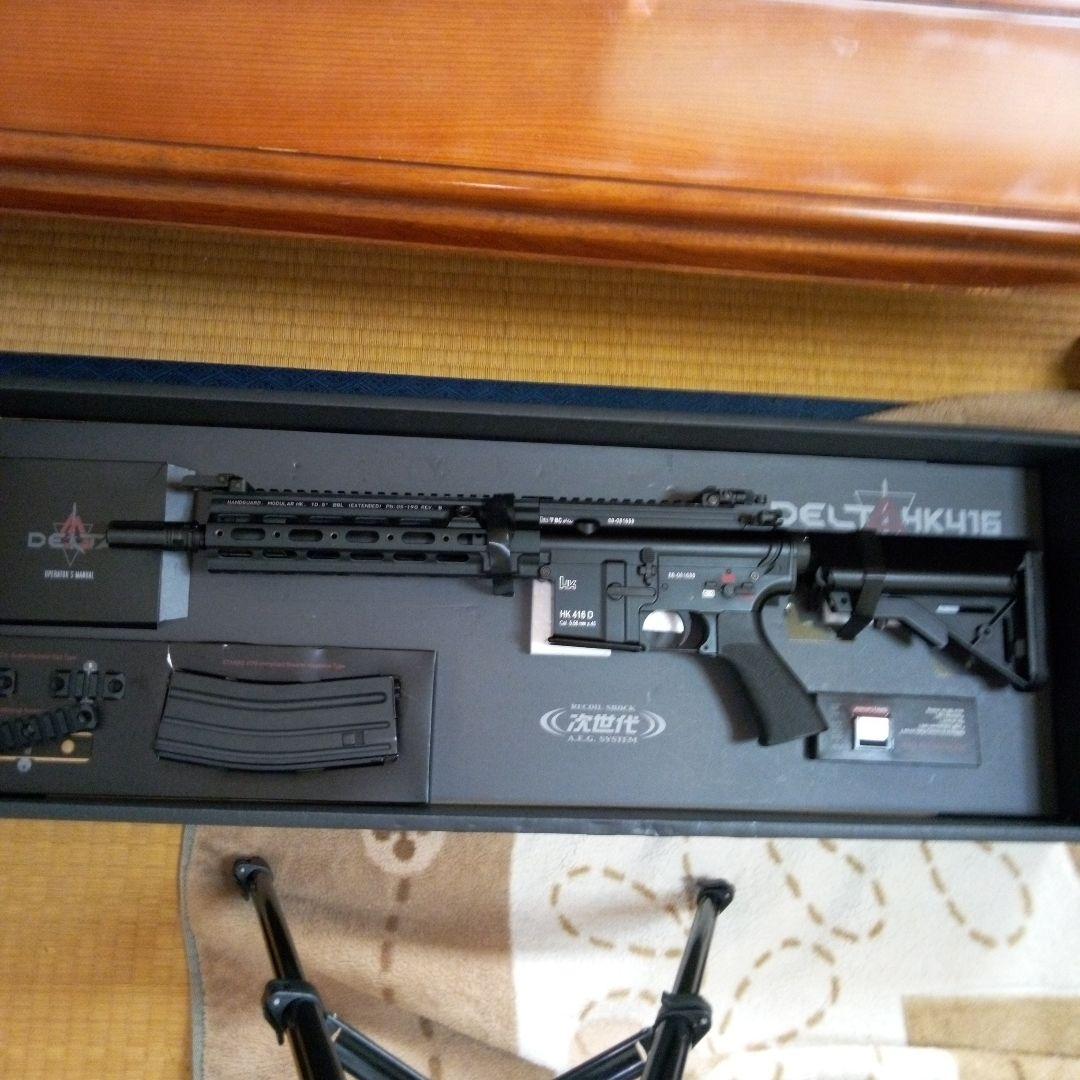 東京マルイ次世代電 Hk416デルタカスタムブラック、 本体、付属品、ほぼ新品