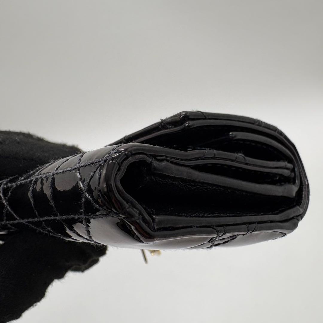 DIOR☆レディ ディオール☆エナメル☆ロータスウォレット☆カナージュ☆財