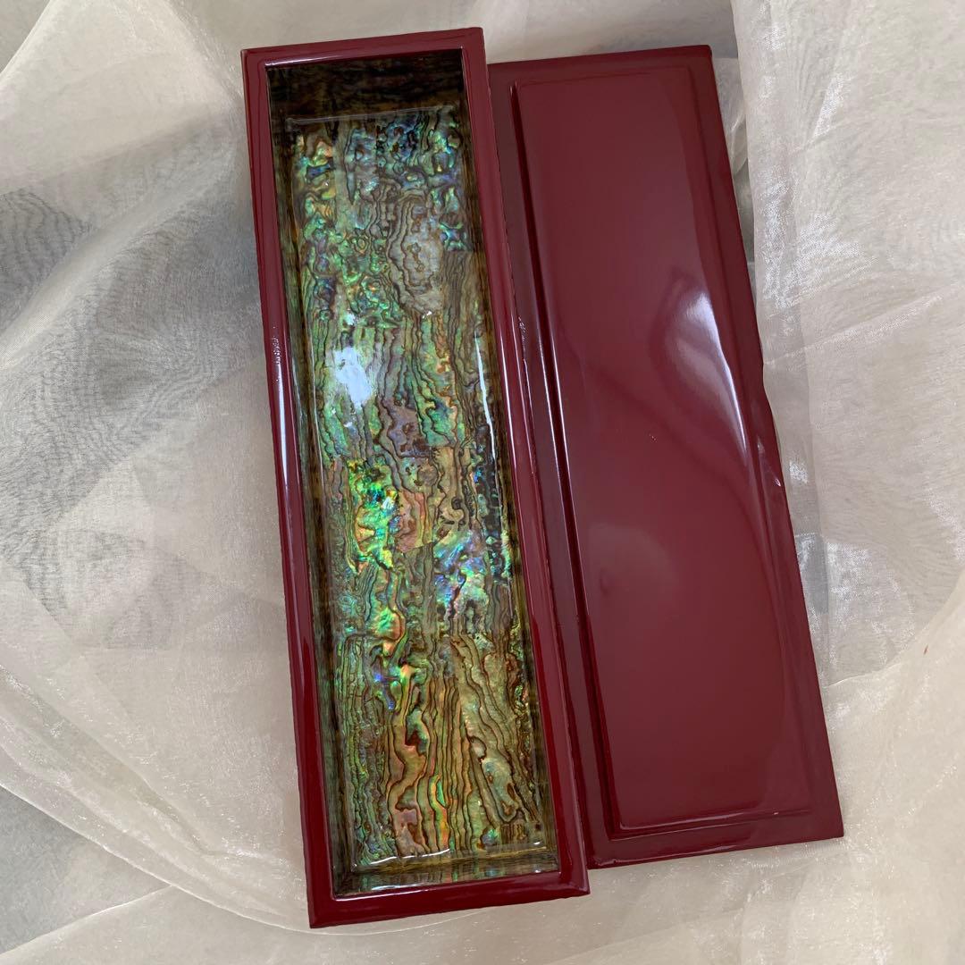 美品　螺鈿細工　ジュエリーボックス　ペンケース　伝統工芸　ピンク系