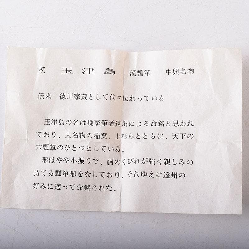 茶道具　笹田有祥作　模玉津島　中興名物写　瓢箪形　茶入　共箱　V　7851
