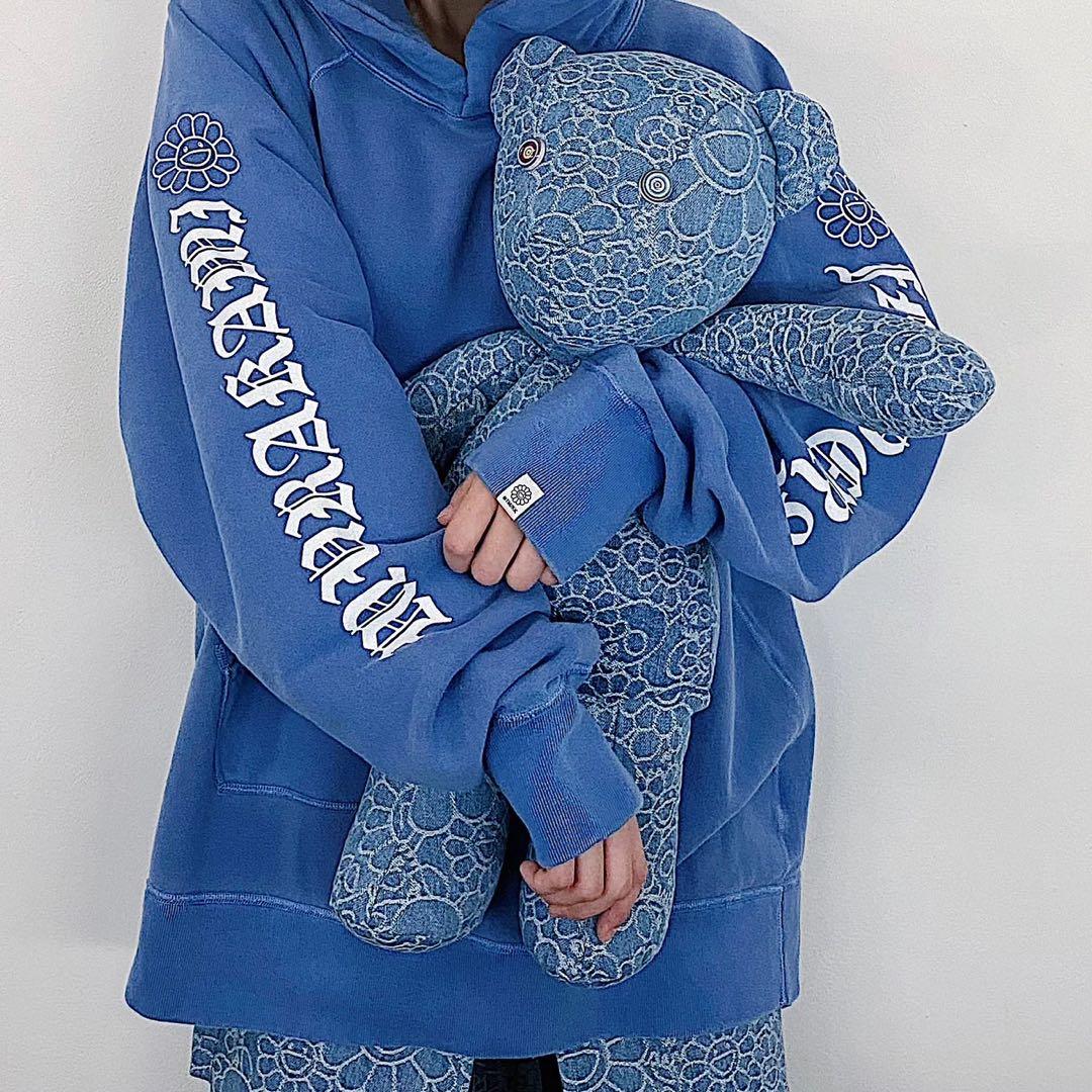 村上隆 Flower Skull Bear ぬいぐるみ デニム カイカイキキ