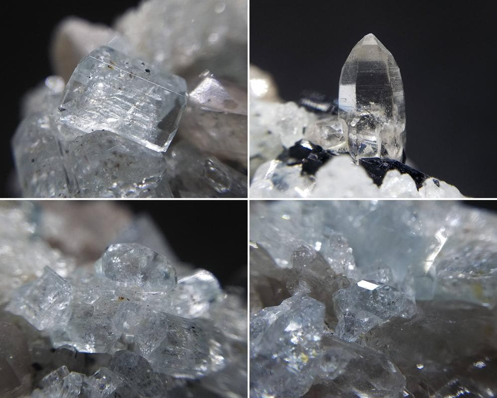 334 宝石質 クラスター アクアマリン スモーキークォーツ トルマリン