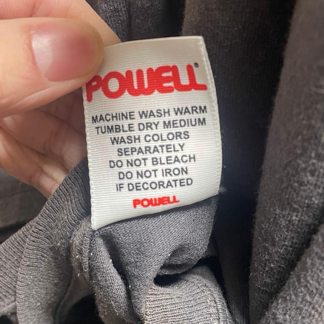 POWELL PERALTA BONES Tシャツ M チャコールグレー 白