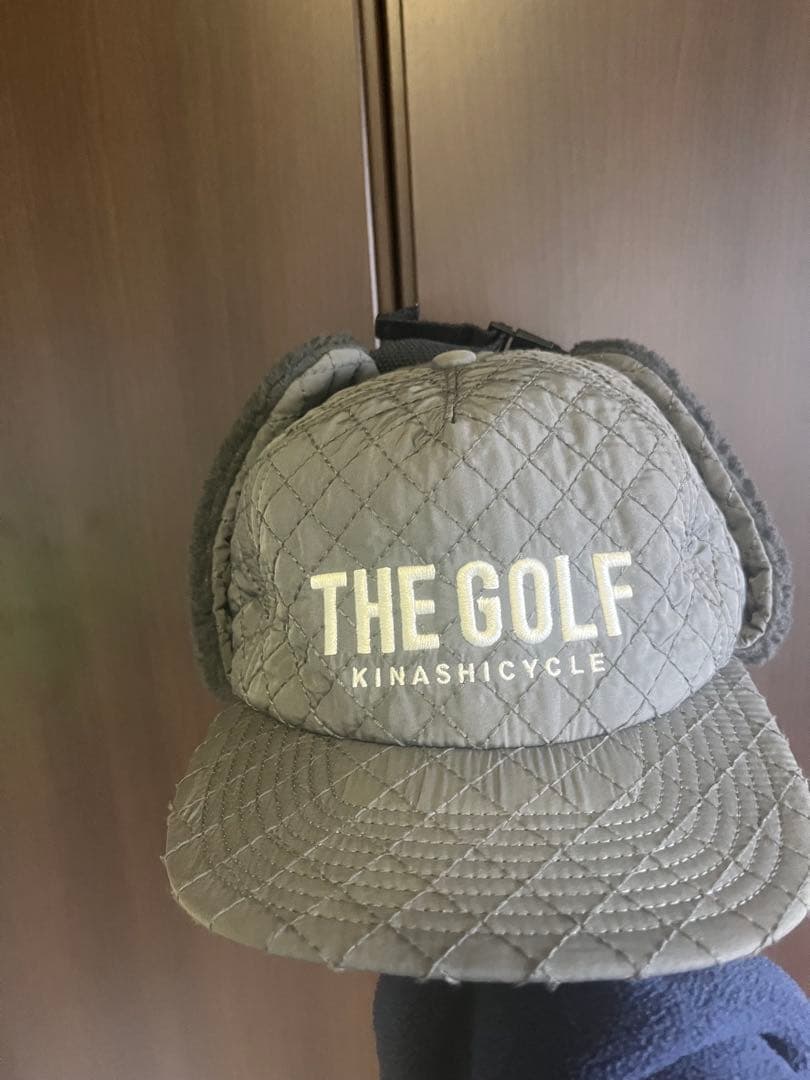 完売品　木梨サイクル　ゴルフ　キルティングイヤーフラップキャップ