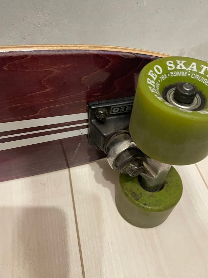 美品　Stereo ステレオ ウッドバイナルクルーザー　スケートボード