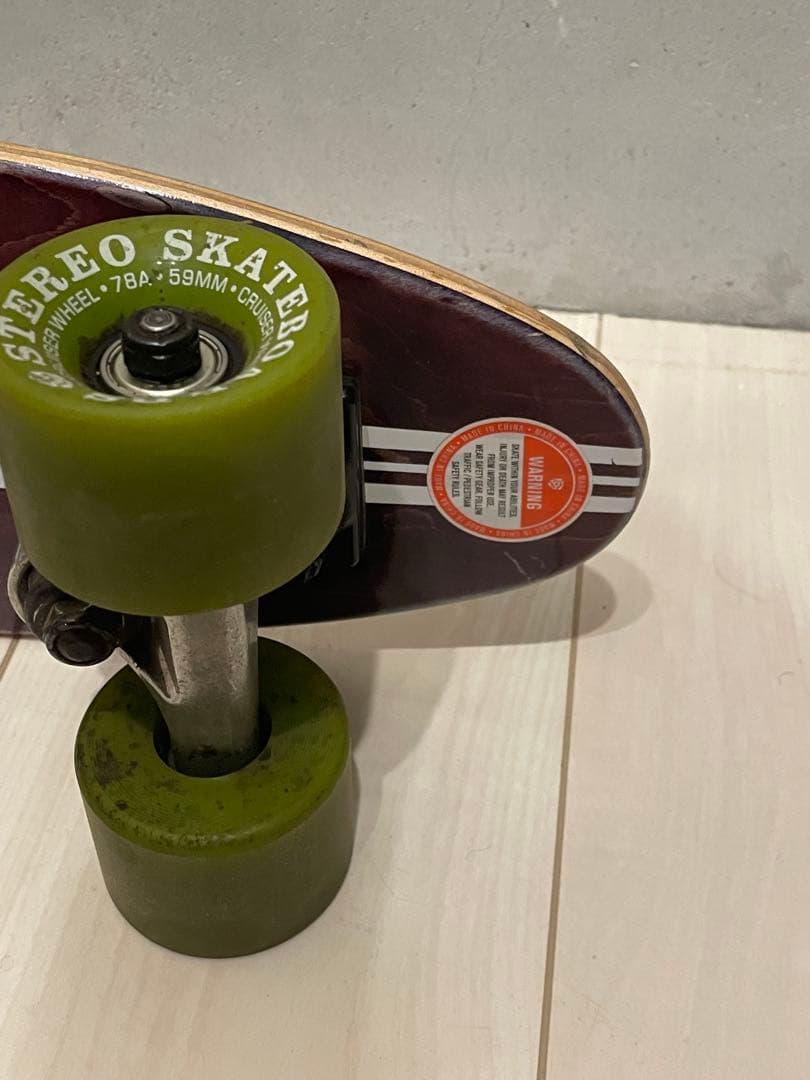 美品　Stereo ステレオ ウッドバイナルクルーザー　スケートボード
