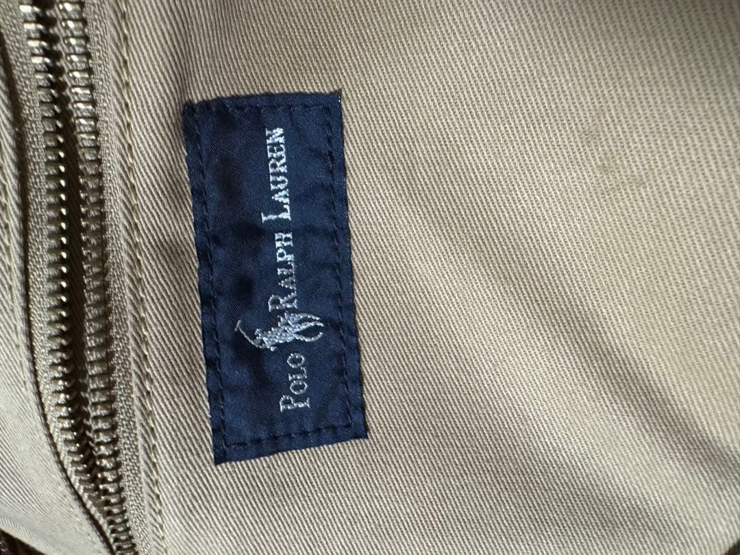 POLO RALPH LAUREN キャンバスボストンバッグ ベージュ