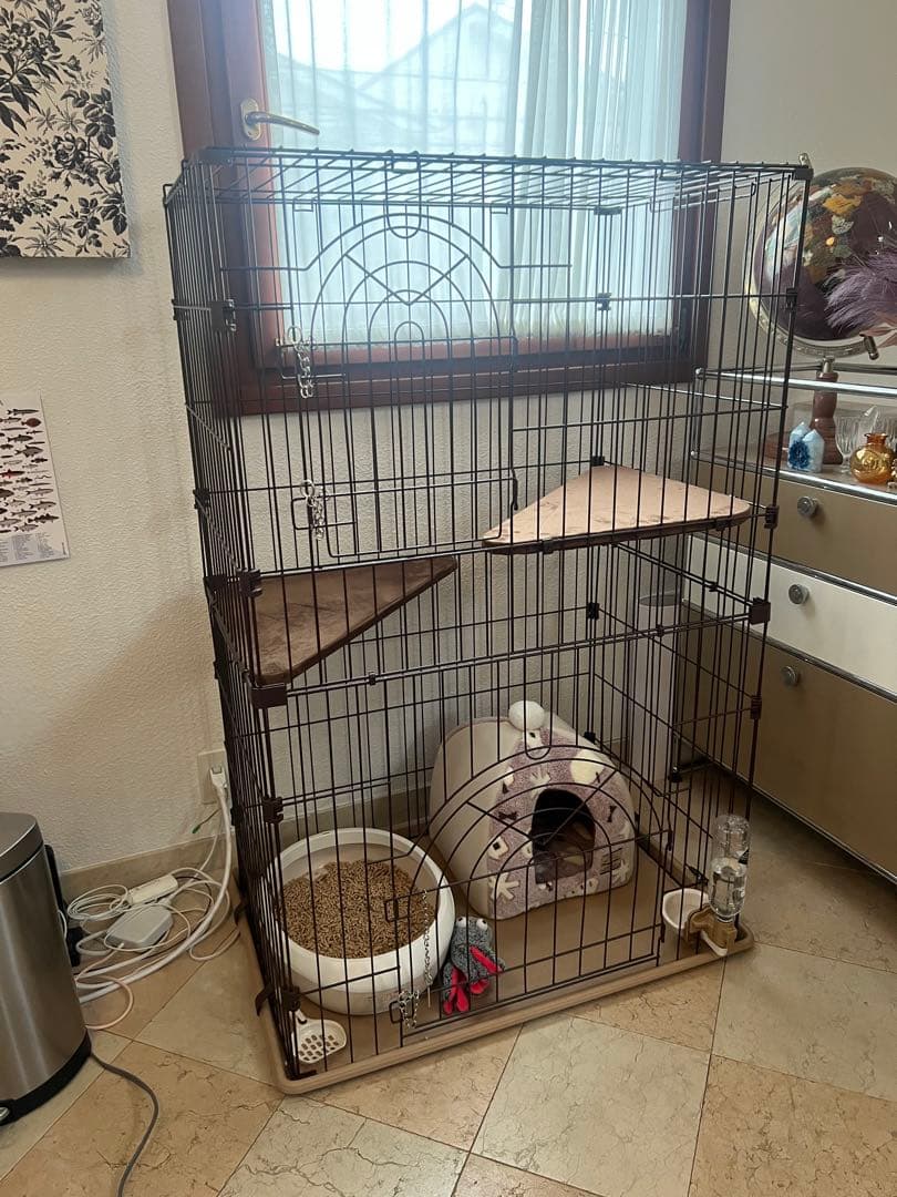 【11/15発送】THE CAT キャットケージ 2段（ブラウン）