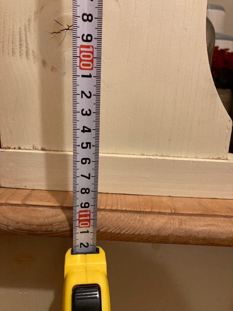 カントリー風木製棚付きテーブル幅105cm(上部：飾り棚) 上下セット販売です。