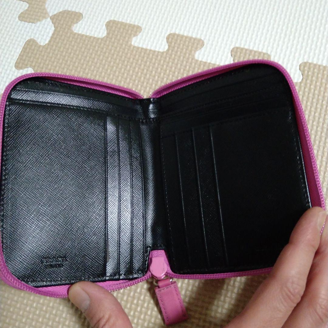 PRADA ピンク 二つ折り財布 PORTAFOGLIO