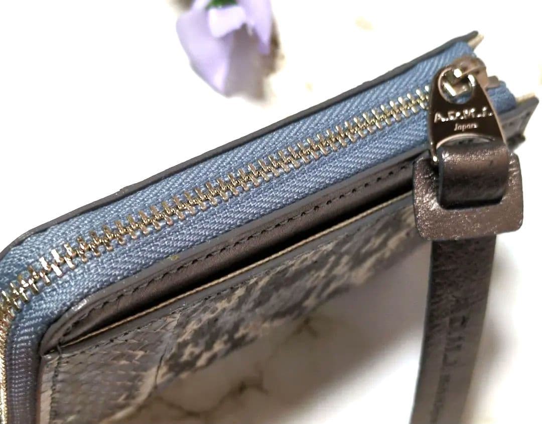 ADMJ スネークレザー エリーゼ スマートパース 財布 ミニウォレット 美品❣