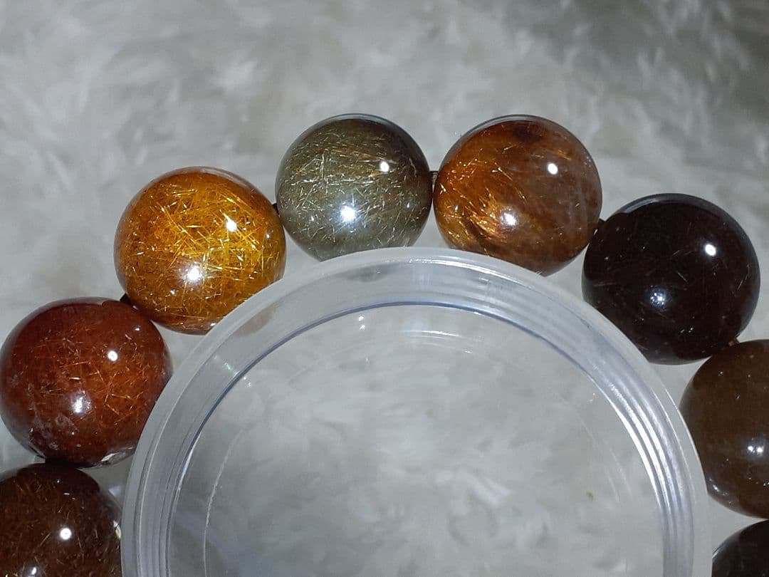 【1点もの】ミックス　ルチルクォーツ 　ブレスレット