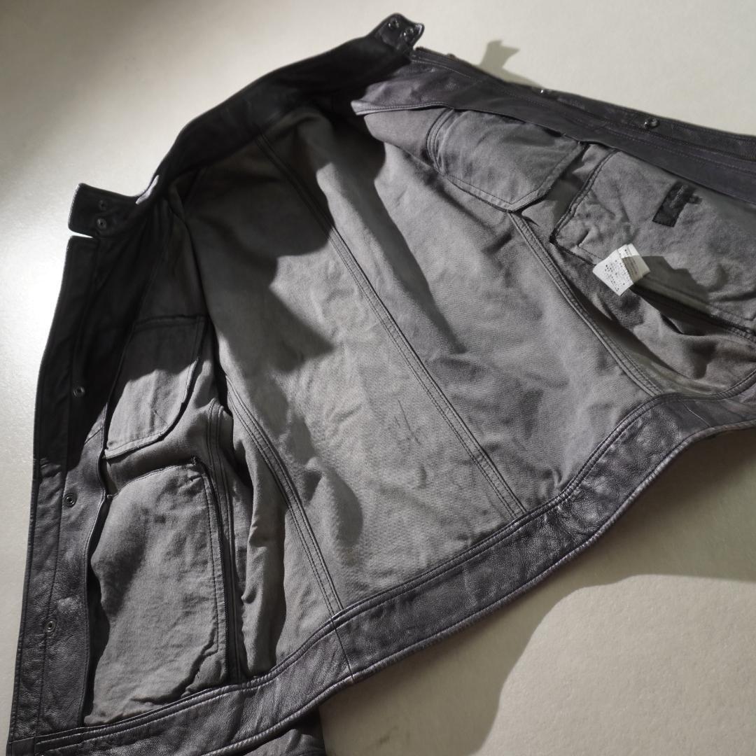 Platinum COMME CA レザージャケット 羊革 ブラウン/JW89