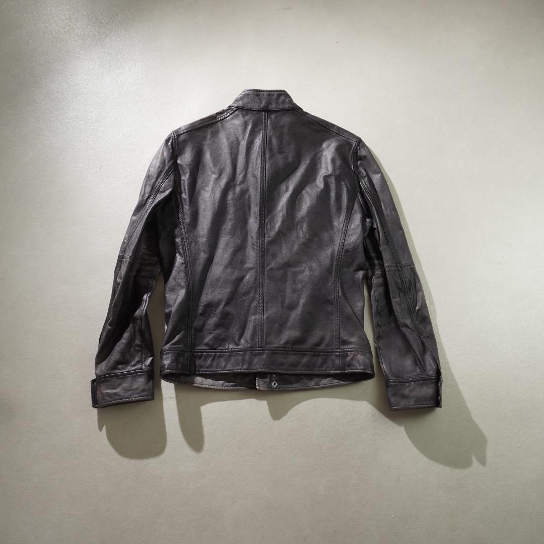 Platinum COMME CA レザージャケット 羊革 ブラウン/JW89