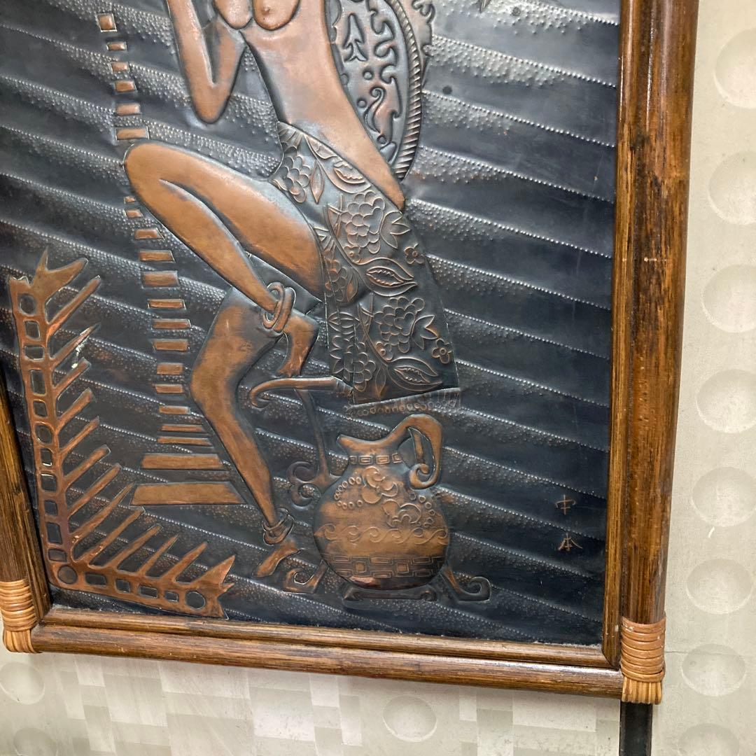 おしゃれアジアンテイスト 銅板　アート　バンブー　海外