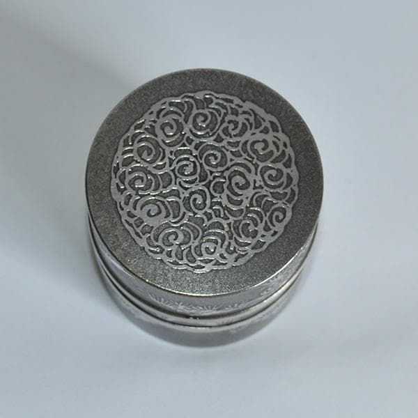 煎茶道 上錫大阪錫半 茶壷茶筒01