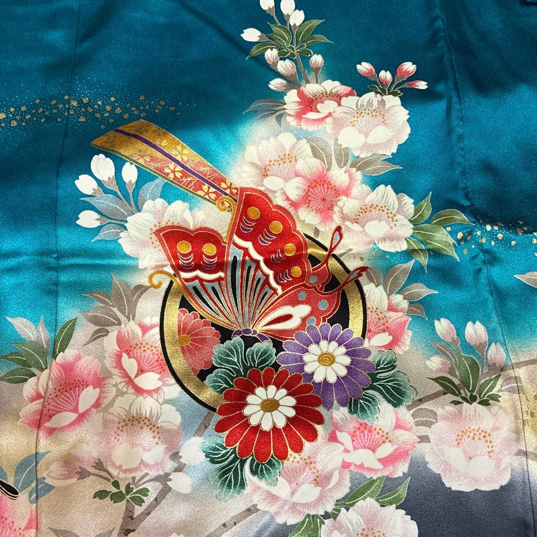 七五三　七歳　正絹着物　帯のセット