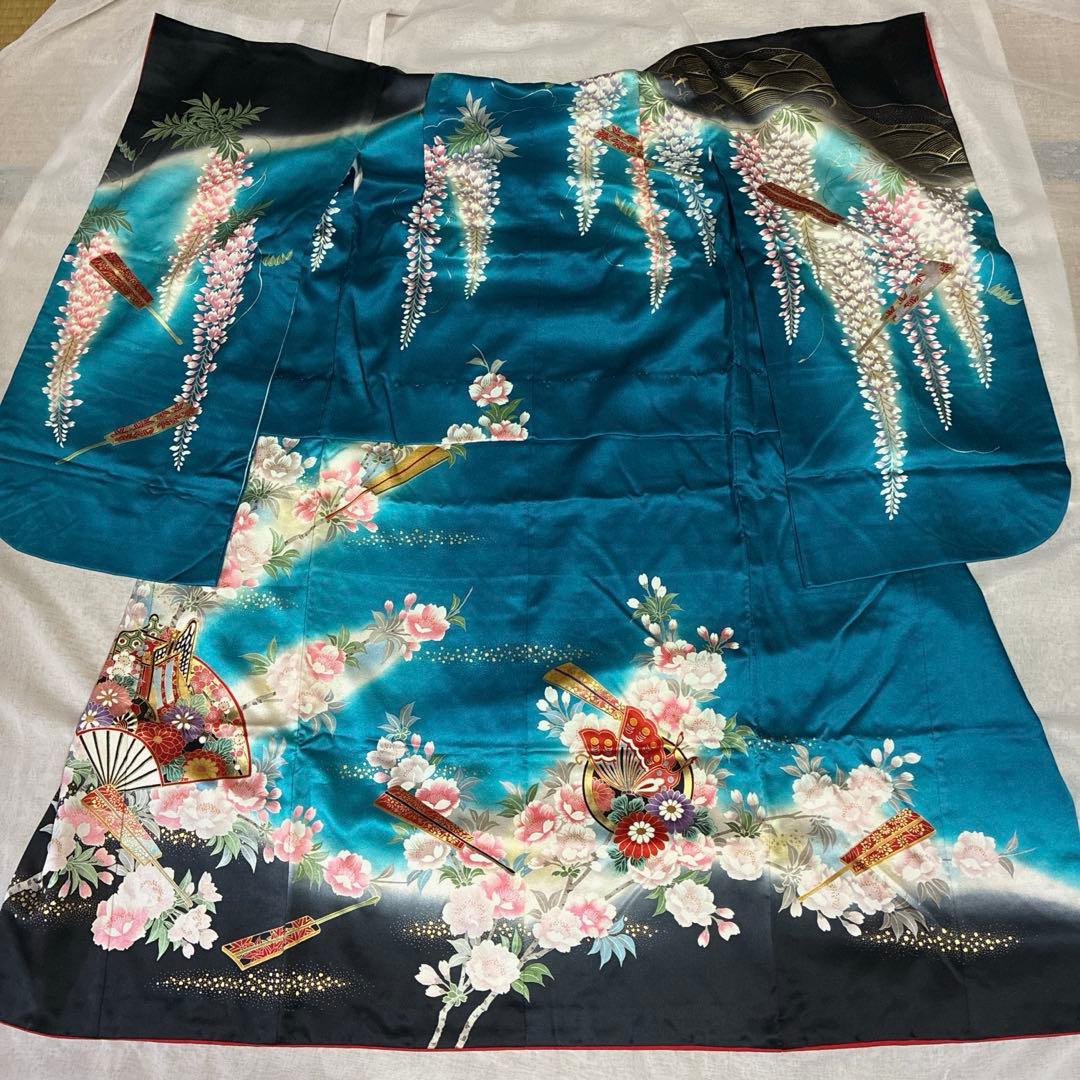 七五三　七歳　正絹着物　帯のセット