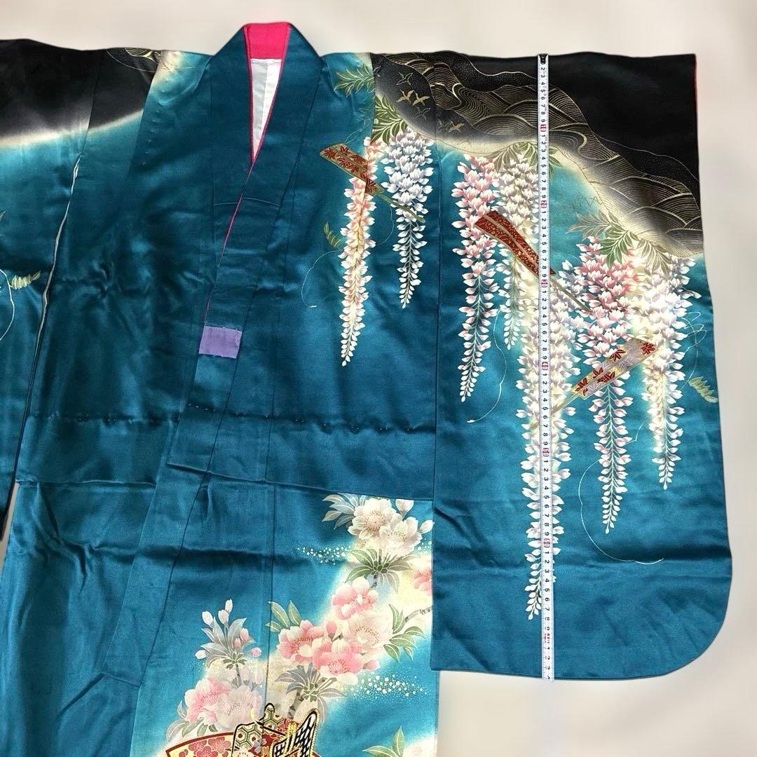 七五三　七歳　正絹着物　帯のセット