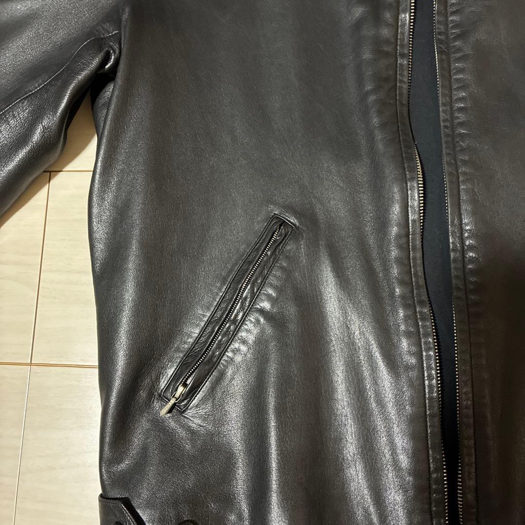 アニエス・ベー・オム LEATHER JACKET サイズ0