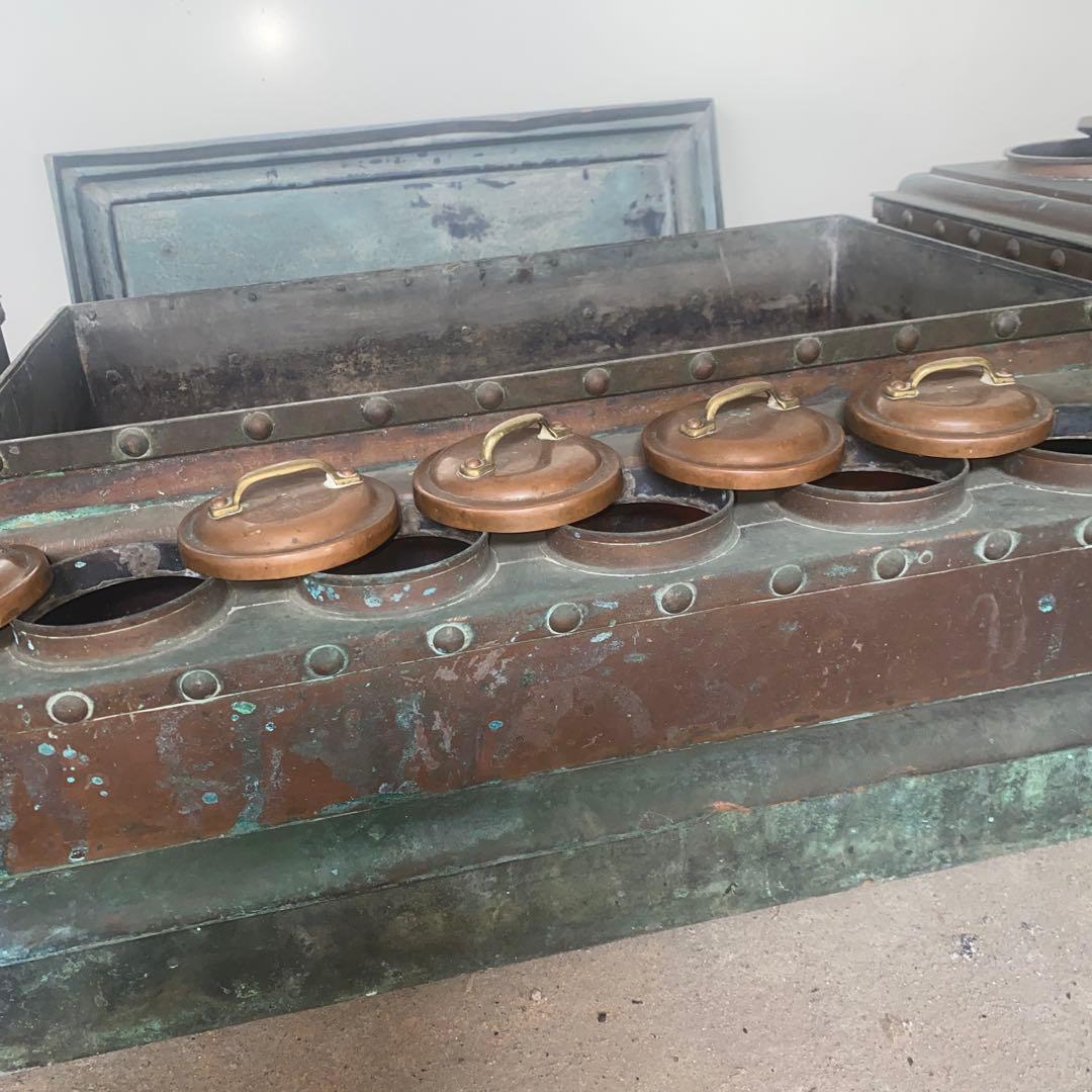 昭和レトロ　燗銅壺 火鉢 囲炉裏 純銅 竈 酒燗器　大正ロマン　骨董　希少