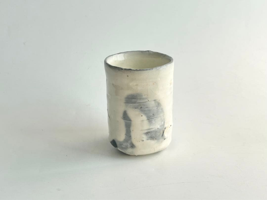 陶芸家　辻村史朗　粉吹　ぐい呑　粉引　酒器　酒杯　筒杯　共箱