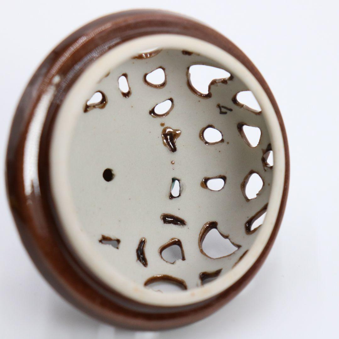 三ツ井為吉作 深厚釉香炉 九谷焼 火焔文皇玉獅子 高足三足 共箱共布　AP88