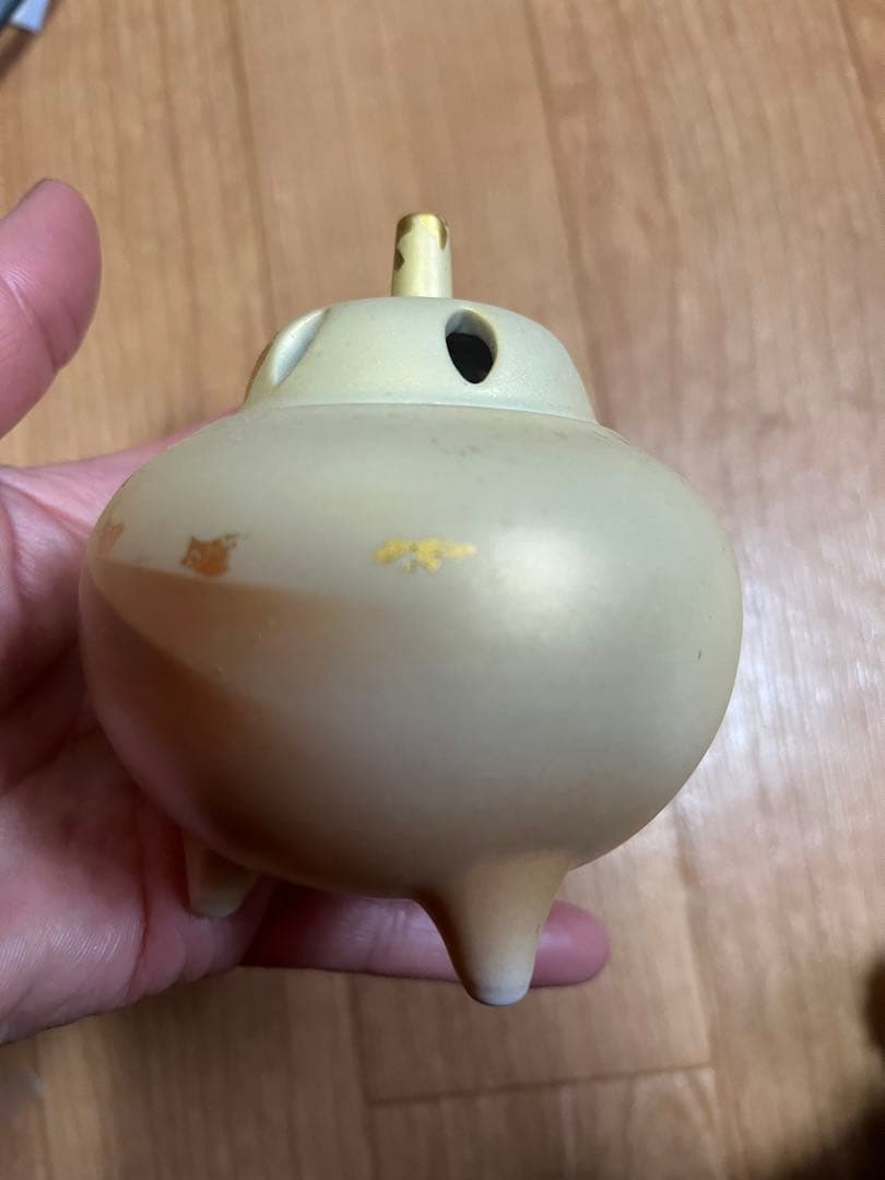 茶道具　煎茶道具　香炉　花九谷　金彩
