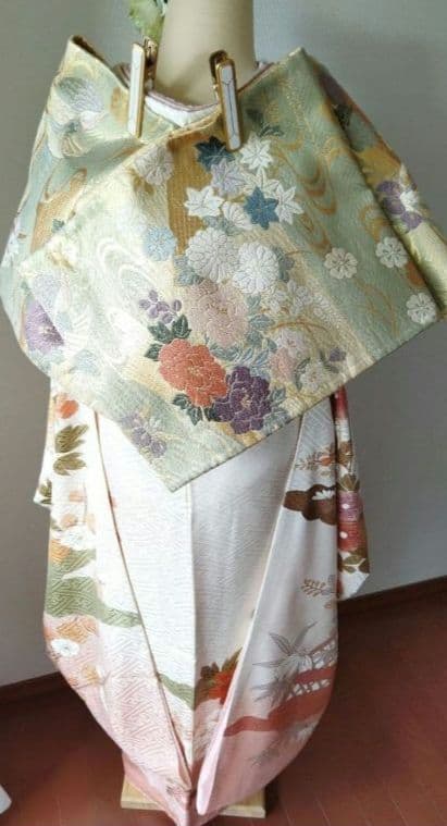 処分セール！1/18(日)まで！425.振袖7点セット 正絹　フルセット　成人式