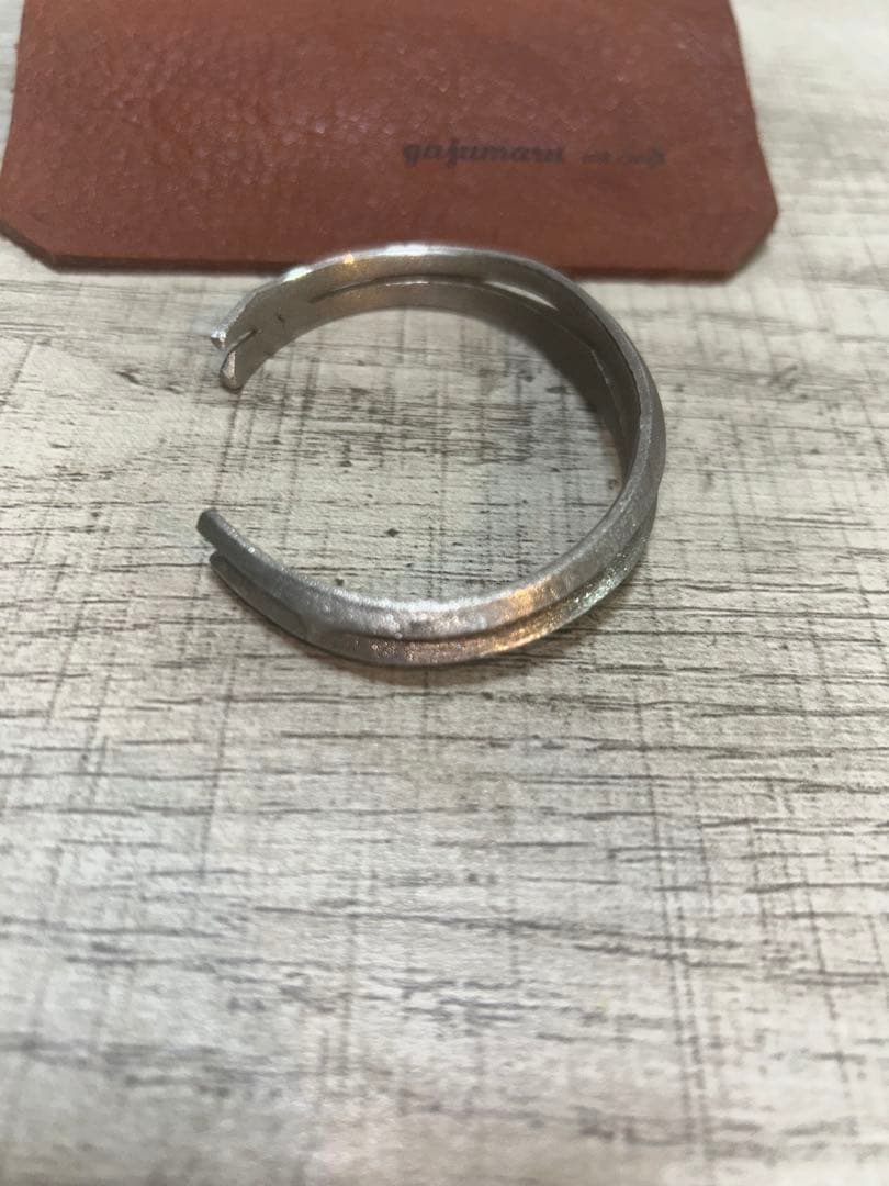 gajumaru art craft シルバーバングル 専用ケース付き