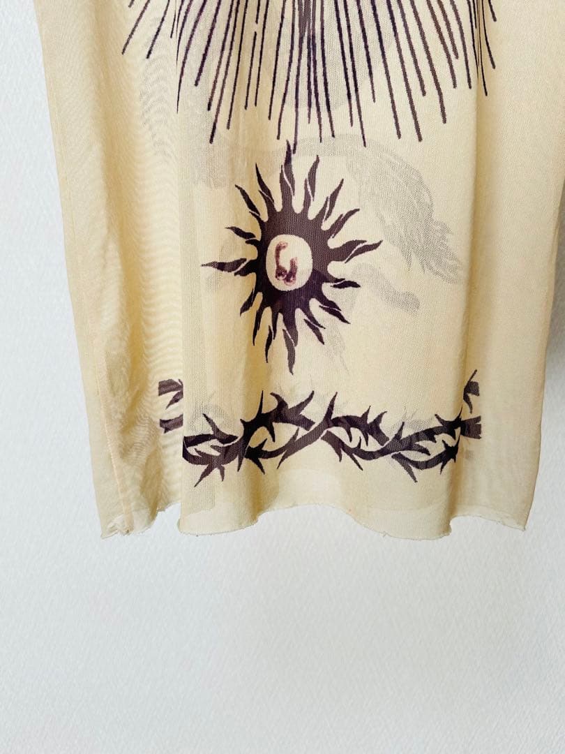 ジャンポールゴルチェ ファム ドラゴン&ハートタトゥー パワーネットタンクトップ