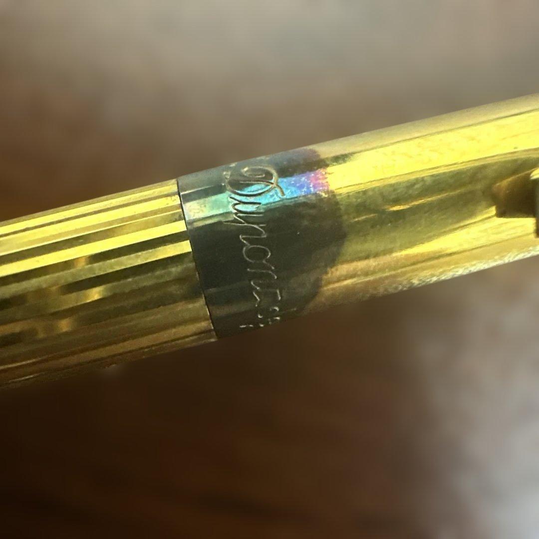 ★希少925刻印★デュポンゴールドライン高級ボールペン インクなし