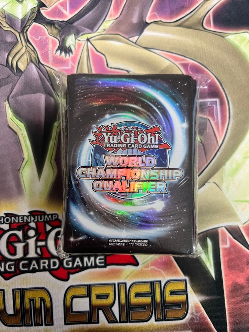 遊戯王　WCQ 2016 スリーブ　ダークブルー　黒　80枚入り