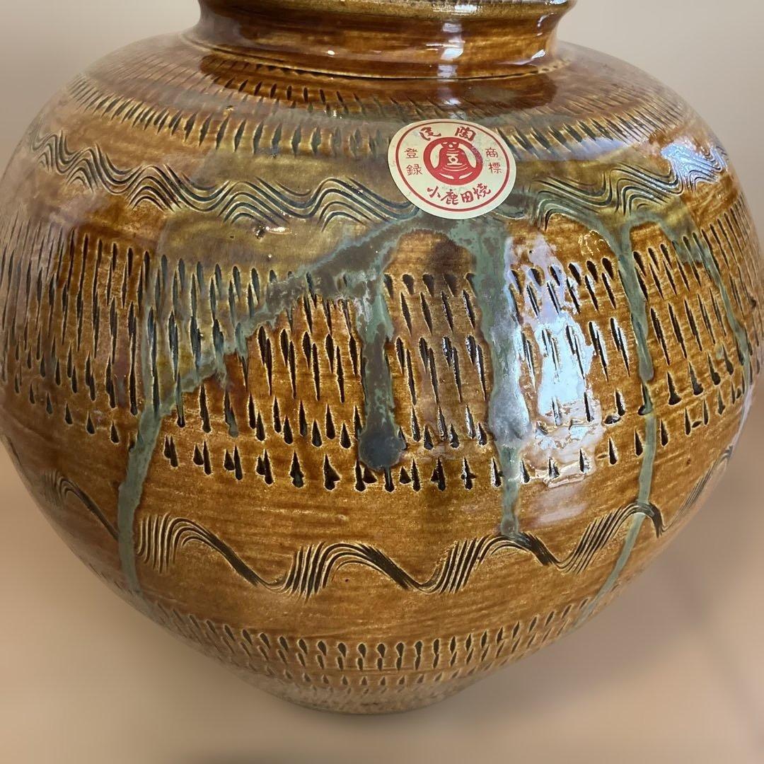 小鹿田焼　おんた焼き　壺　花瓶　大きいサイズ