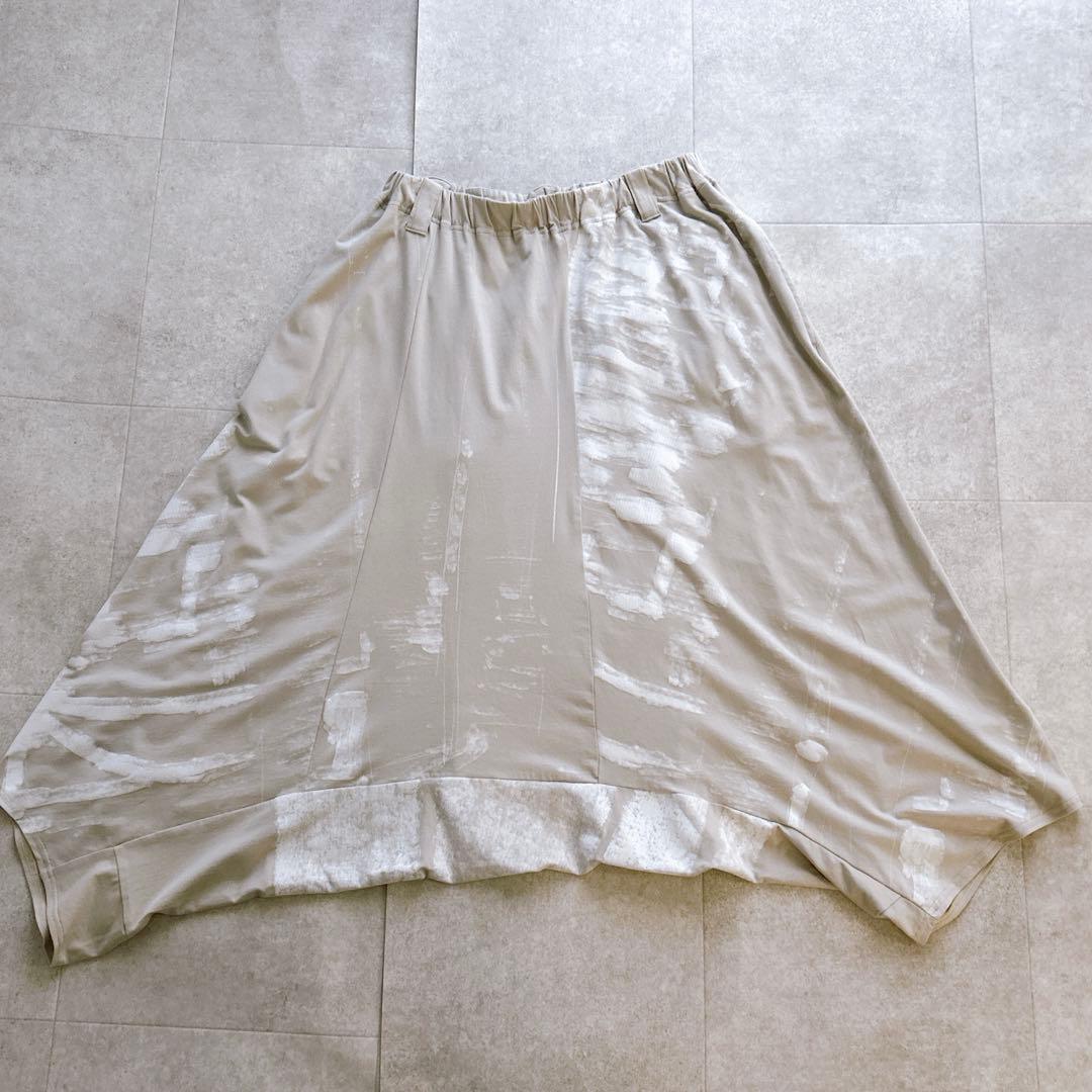 極美品✨萌 モユル サルエルパンツ アート柄 バルーン イージーパンツ ワイド