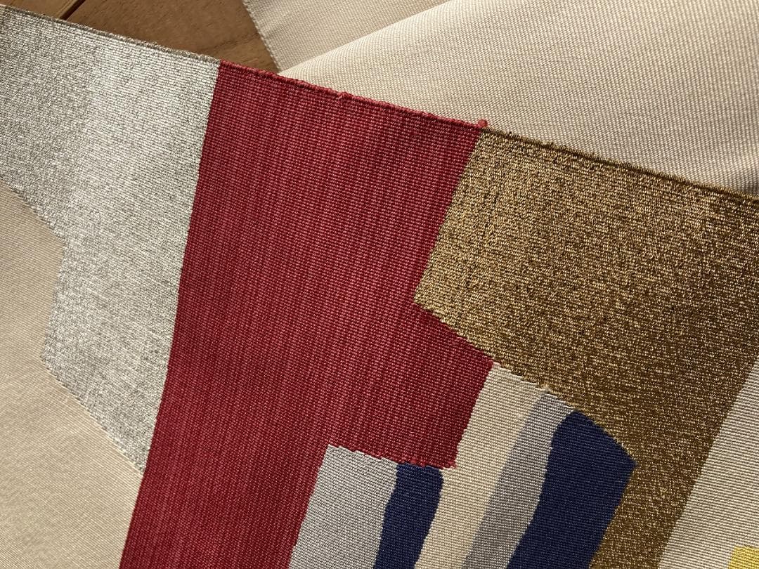 銀座 ちた和 帯 綴れ織り 名古屋帯　送料無料　赤　金　青　グレー