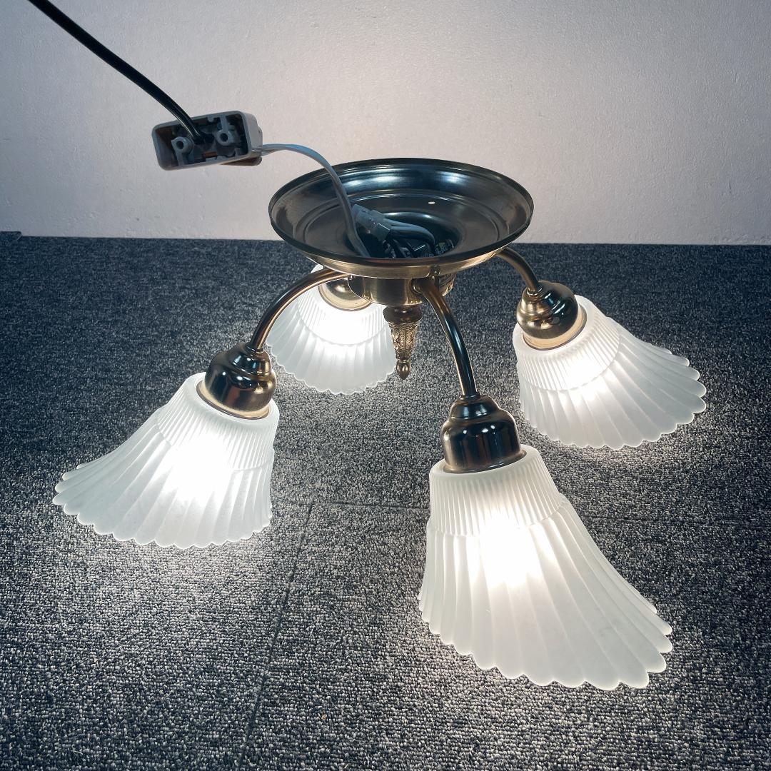 【希少】ナショナル　LB57468T シャンデリア 4灯　ヴィンテージ　レトロ