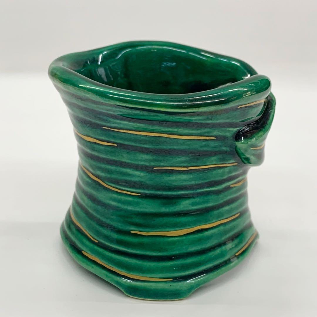 【蓋置　笹】中村良二　共箱