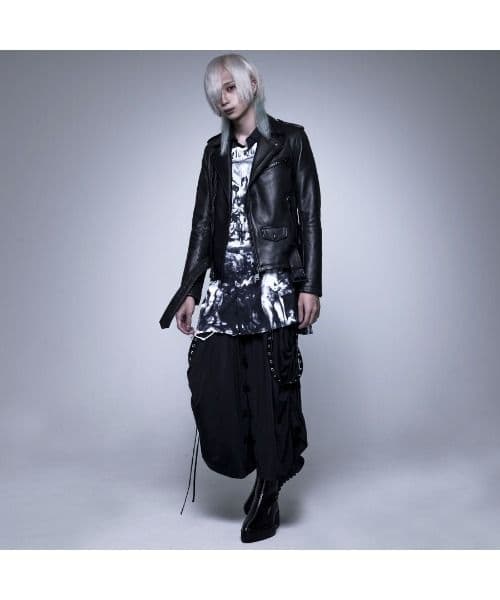 CIVARIZE/シヴァーライズサスペンダー付きスカートレイヤードワイドパンツ