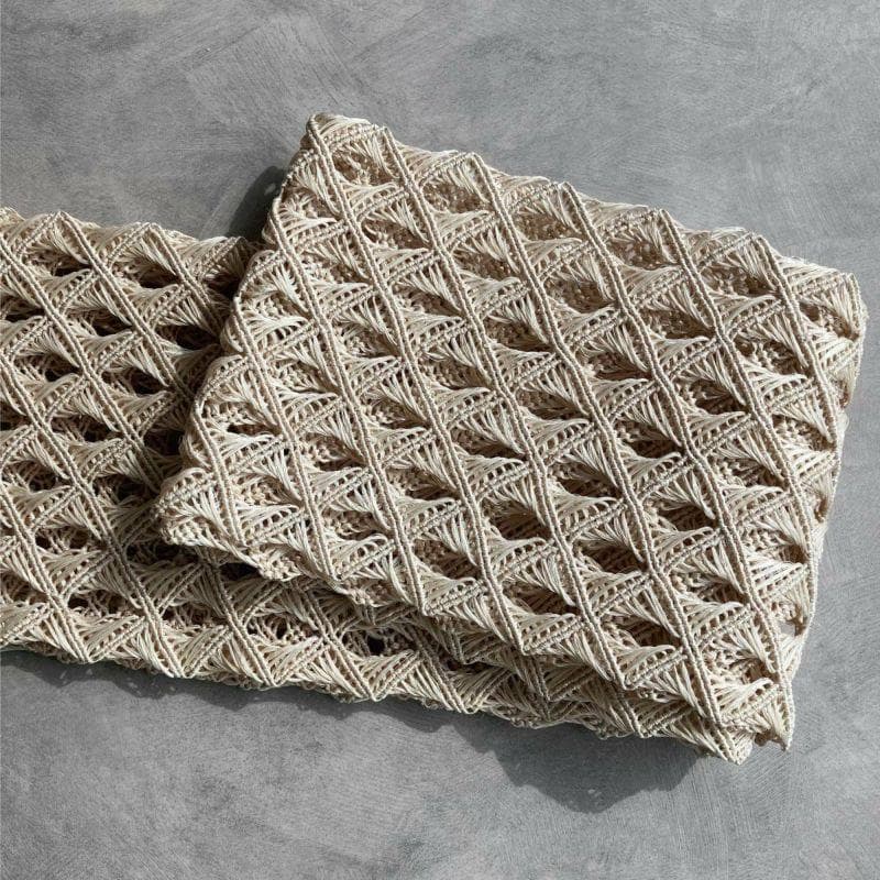 2025 誉田屋源兵衛　半幅帯芭蕉『角繋』/生成色 　新品