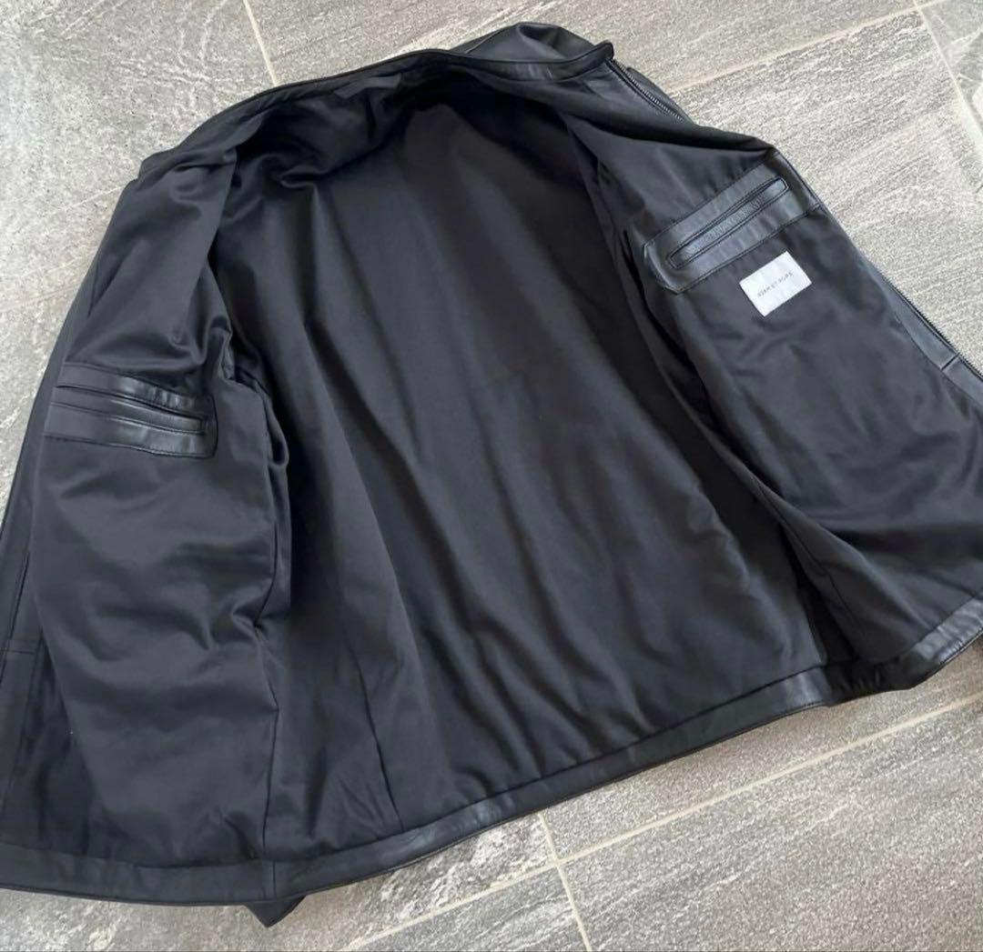 ADAM ET ROPE シープレザーライダース　ブラック