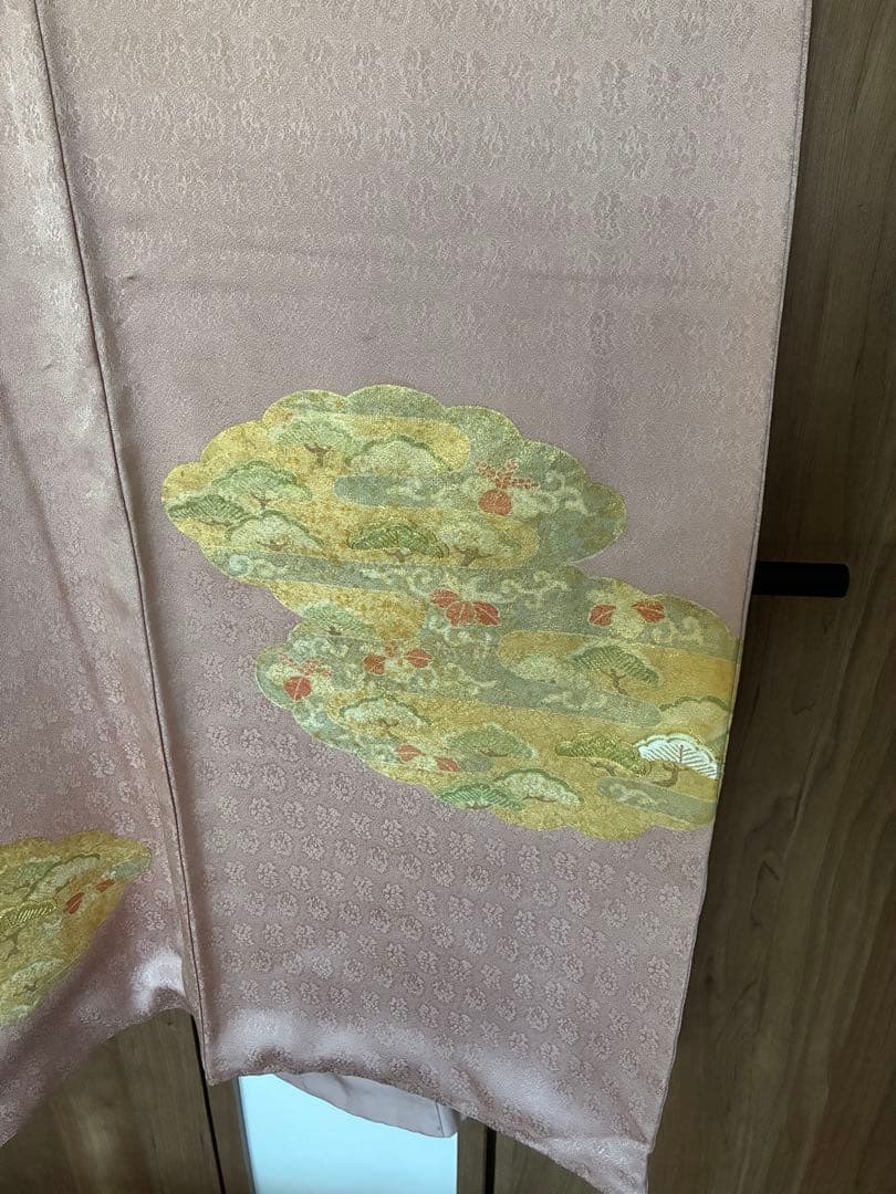 辻ヶ花　薄いピンクの訪問着フルセット