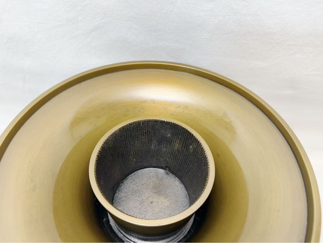 未使用 華道具 ラッパ型 銅 花入 重さ約3.6kg 金属工芸 花瓶 花器元箱