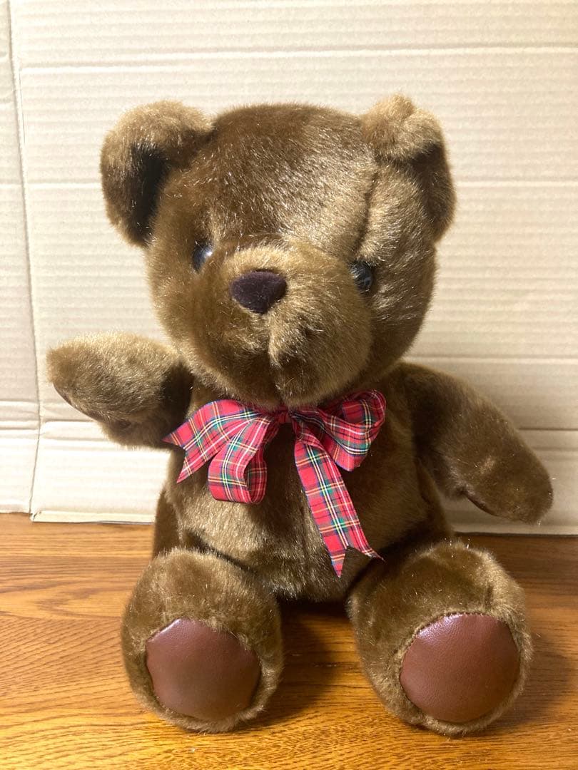 80年代 ビンテージ 熊 クマ ベアー ぬいぐるみ 28cm レトロ 当時物