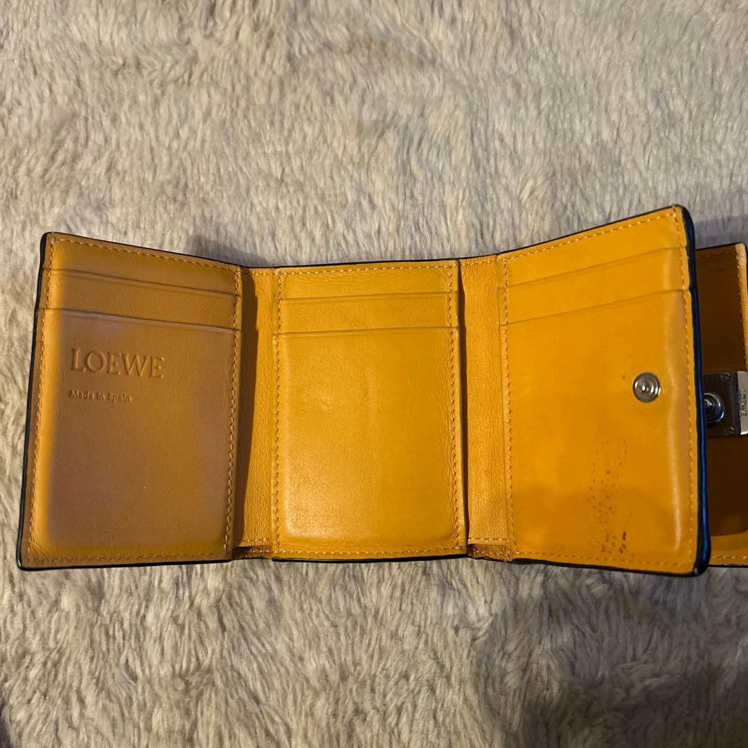 LOEWE イエロー 三つ折り財布